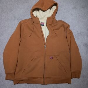 Wrangler Workwear Men's Full-Zip Hooded Work Jacket, Size Medium